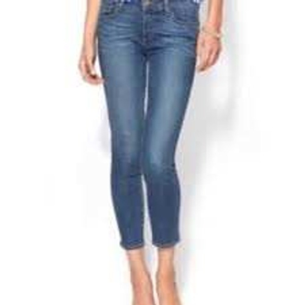 Paige Roxie Capri Mid Rise Cropped Dark Wash Jeans Size 29